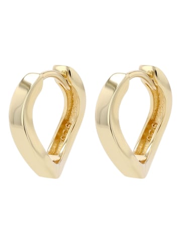 Adeliás Damen Creolen aus 925 Silber in gold