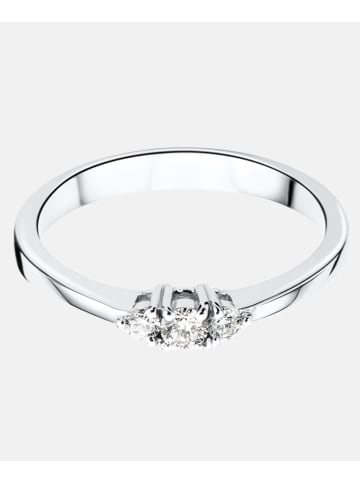 Diamant L'éternel Trilogie-Ring aus 750 Weißgold mit 0.15 Karat Diamant