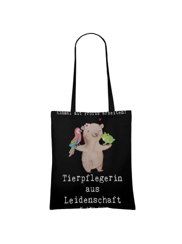 Mr. & Mrs. Panda Schultasche Tierpflegerin Leidenschaft mit Spruch in Schwarz