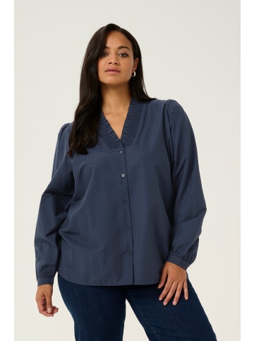 KAFFE curve Langarm-Bluse KCmai Regular fit in Midnight Marine