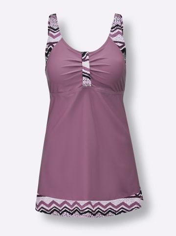 WITT WEIDEN Tankini-Top in violett-schwarz-bedruckt