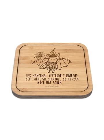 Mr. & Mrs. Panda Untersetzer Kork Fledermaus Zauberer mit Spruch in Transparent