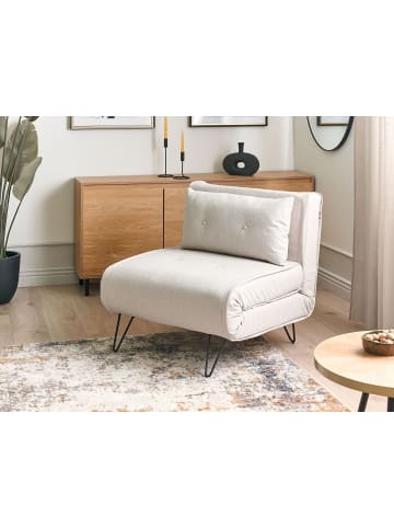 Beliani Einzelsofa VESTFOLD in Beige/Schwarz - (W) 85 x (H) 45 x (L) 78 cm