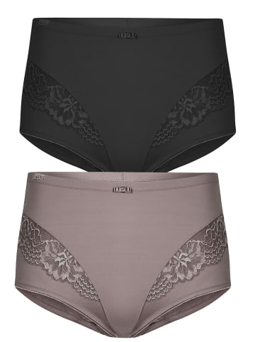 SUSA 2er Pack Miederslip London in frosty lavender schwarz