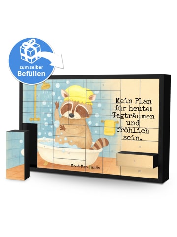 Mr. & Mrs. Panda Befüllbarer Adventskalender Waschbär Design mit... in Weiß