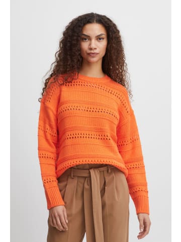 b.young Strickpullover BYOTINKA POINTELLE JUMPER - 20812757  Strickpullover mit Strukturmuster in Orange