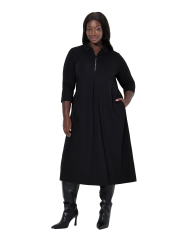 Ulla Popken Midikleid in schwarz