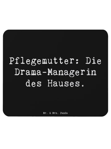Mr. & Mrs. Panda Mauspad Pflegemutter Managerin mit Spruch in Schwarz