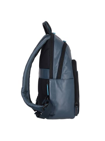 Piquadro Blue Square Revamp Rucksack RFID Leder 39 cm Laptopfach in blu-blu