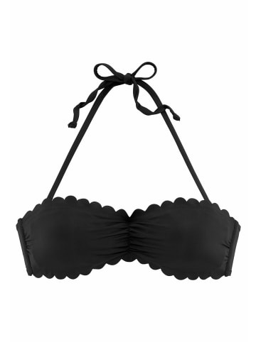 LASCANA Bandeau-Bikini-Top in schwarz