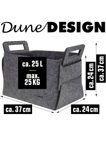 DuneDesign Filz Aufbewahrungskorb Tira in Grau