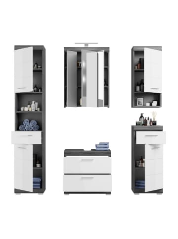 ebuy24 Badmöbelset Scout Weiß 164 x 34 cm