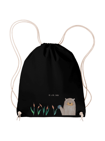 Mr. & Mrs. Panda Gym Rucksack Otter Stein ohne Spruch in Schwarz