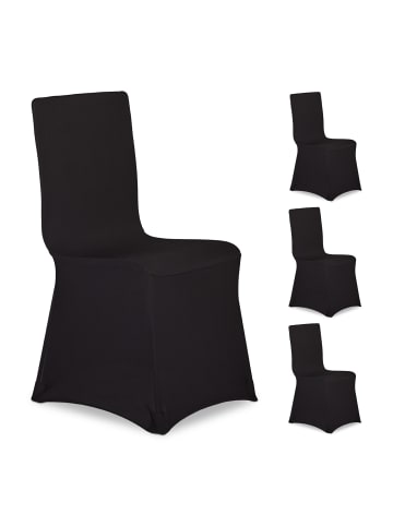 relaxdays 20 x Stuhlhussen in Schwarz