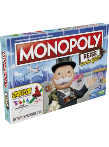 Hasbro Gesellschaftsspiel Monopoly Reise um die Welt - ab 8 Jahre