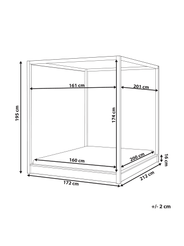 Beliani 2-tlg Doppelbett HERLIERE in Braun