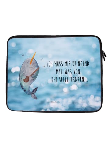 Mr. & Mrs. Panda Notebook Tasche Narwal Gitarre mit Spruch in Oceanblue