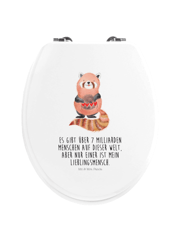 Mr. & Mrs. Panda Klodeckel Roter Panda mit Spruch in Weiß