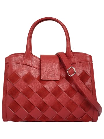 Samantha Look Handtasche echt Leder in rot