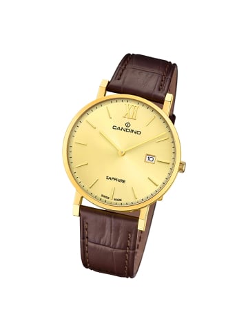 Candino Analog-Armbanduhr Candino Classic dunkelbraun groß (ca. 39,5mm)