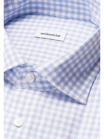 Seidensticker Flanellhemd Regular in Mittelblau