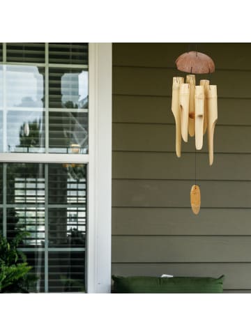 relaxdays Windspiel Holz in Natur