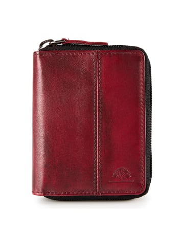 Greenburry Destressed Geldbörse RFID Schutz Leder 10.5 cm deep red