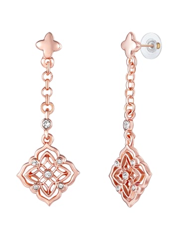 Lulu & Jane Ohrhänger aus Metall-Legierung verziert mit Kristallen von Swarovski® in roségold