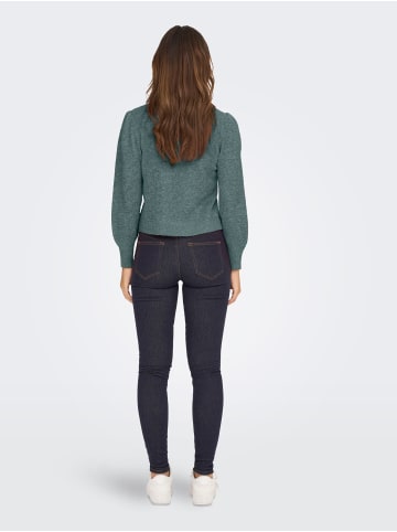 JACQUELINE de YONG Pullover Strick Rundhals Langarm regular fit in Petrol