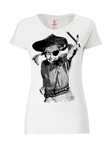 Logoshirt T-Shirt Pippi - Pirat - Pirate - Pippi Langstrumpf in altweiss