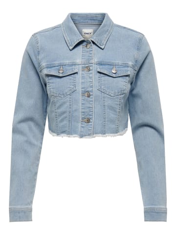 ONLY Cropped Jeansjacke Kurze Denim Übergangsjacke ONLWONDER in Blau