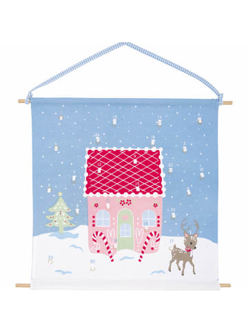 Greengate Adventskalender zum Aufhängen Laura Homes in Dusty Blue