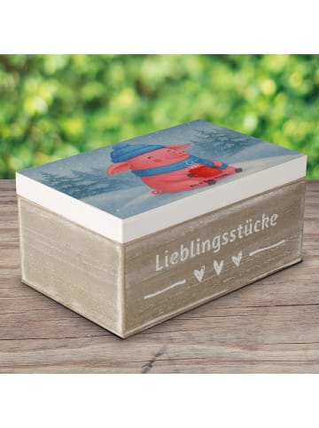Mr. & Mrs. Panda Aufbewahrungsbox Schwein Glühwein Design ohne S... in Weiß
