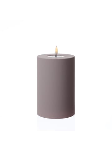 Deluxe Homeart LED Kerze Mia Kunststoff für Innen/Außen flackernd H: 15cm D: 10cm in rosa