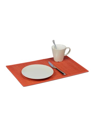 relaxdays 6 tlg. Tischset in Rot - (B)45 x (T)30 cm