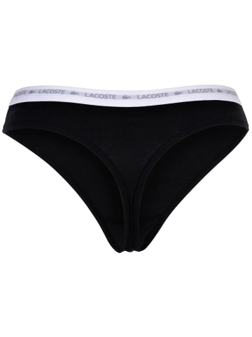 Lacoste String 3er Pack in Schwarz/Grau/Weiß