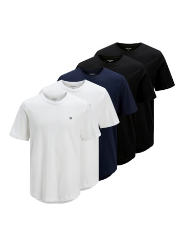 Jack and Jones Tee SS Crew Neck 5PK in Mehrfarbig