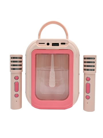 Lexibook Rosa Bluetooth®-Karaoke mit 2 kabellosen Mikrofonen
