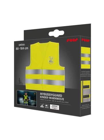 Reer MyBuddyGuard Kinder Warnweste Gr. 80-104 in Gelb ab 12 Monate