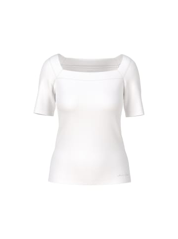 MARC CAIN COLLECTIONS T-Shirt mit Karree-Ausschnitt in White