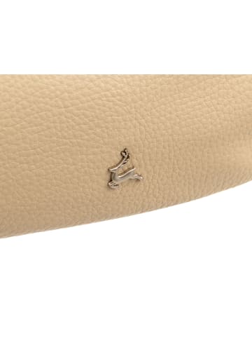 PRATTEN S036-G genarptes PU Umhängetasche Handtasche in dark beige