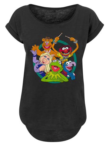 F4NT4STIC Long Cut T-Shirt Disney Die Muppets Group Circle in schwarz