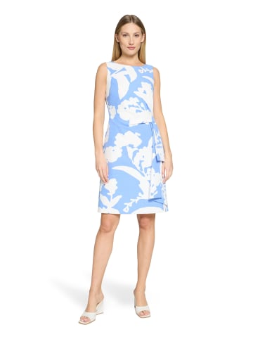 Vera Mont Cocktailkleid mit Blumenprint in Blau/Weiß
