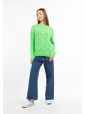 myMo Damen Strick Pullover in GRÜN