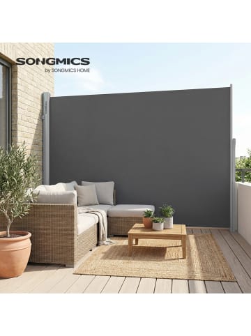 SONGMICS Seitenmarkise Sheld in Anthrazit - (B)300 x (H)200 cm