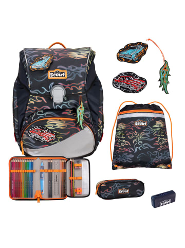Scout Alpha Safety Light Schulranzen-Set 5-teilig Flames