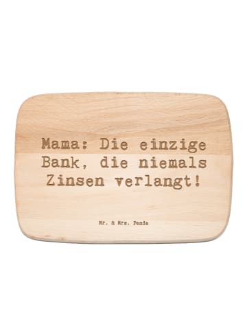 Mr. & Mrs. Panda Frühstücksbrett Spruch Mutter Bank mit Spruch in Transparent