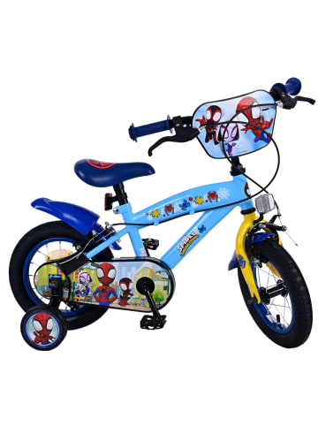 Volare Kinderfahrrad Spidey für Jungen 12 Zoll Kinderrad in Blau Fahrrad 3 Jahre