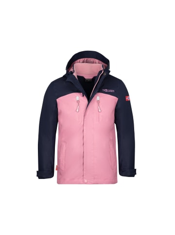 Trollkids 3 in 1 Jacke Bryggen in navy/mauve