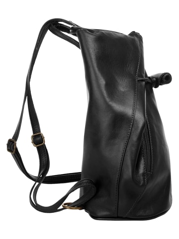 Samantha Look Rucksack echt Leder in schwarz